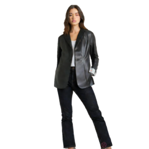 Wilsons Leather‎ Black Casual Y2K Style  Blazer Medium